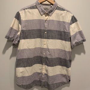 Jeremiah short sleeve stripped button down XL